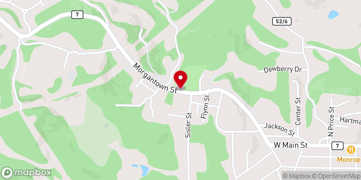 Map showing location of Otterbein United Methodist Church