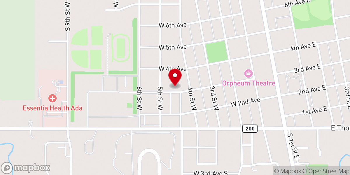 Map showing location of Zion Lutheran Church