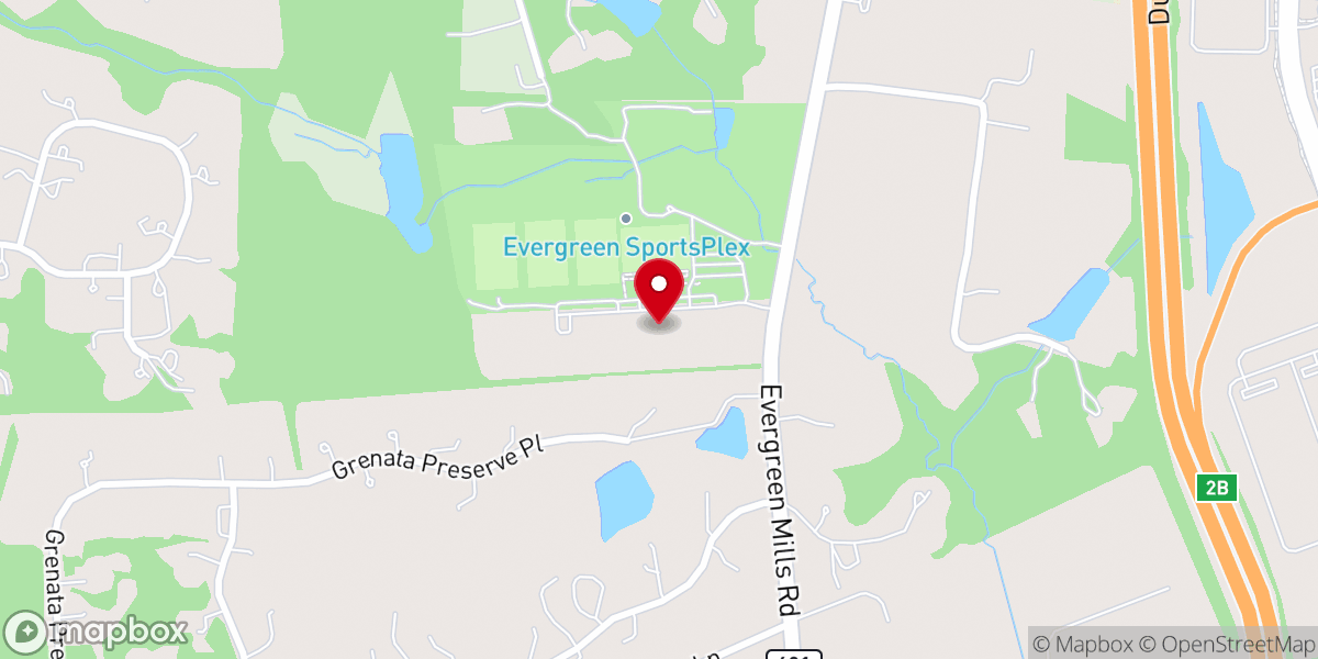 Map showing location of Evergreen Church