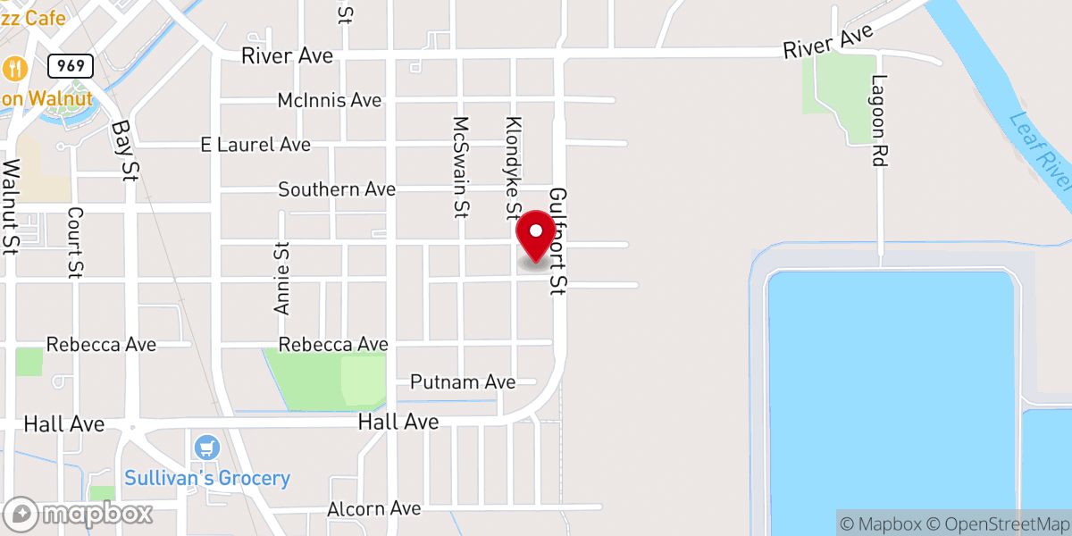 Map showing location of Morning Star Baptist Church
