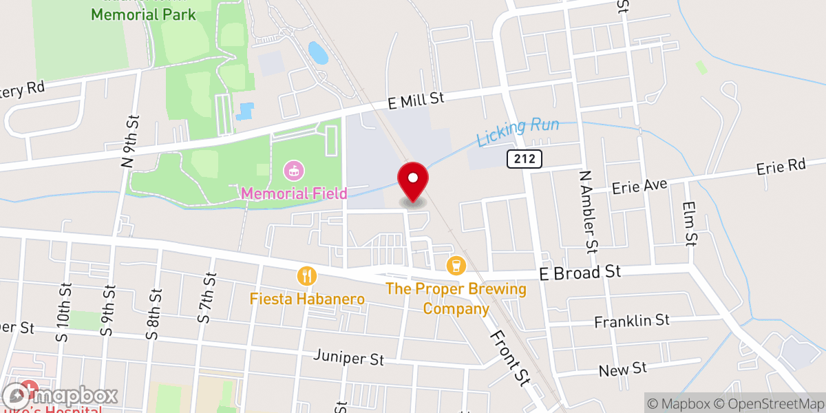 Map showing location of Quakertown Food Pantry