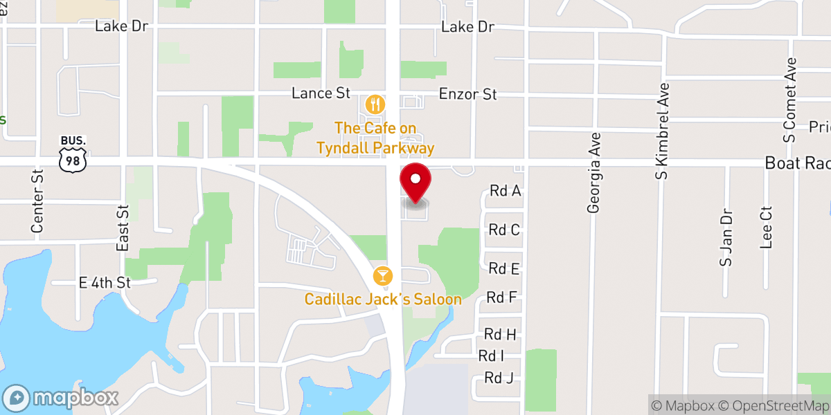 Map showing location of Good Shepard Lutheran Church