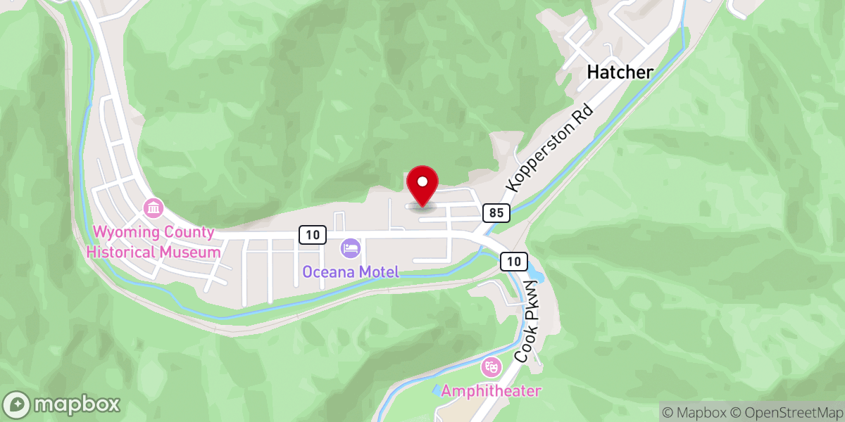 Map showing location of Delilah United Methodist Church