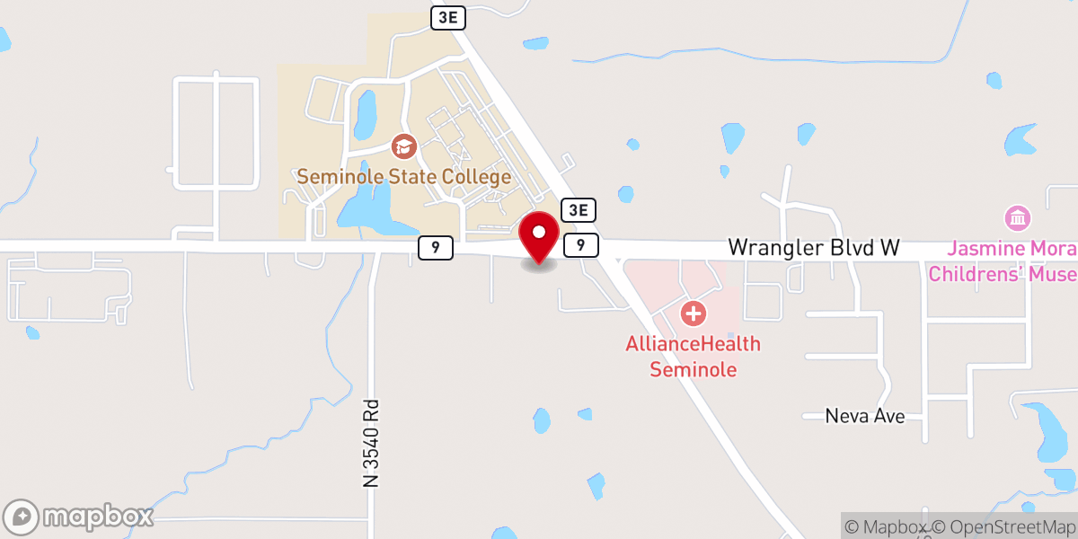 Map showing location of South Canadian Baptist Association