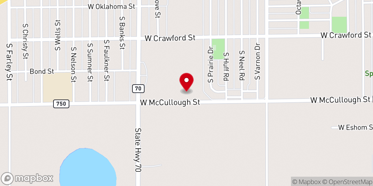 Map showing location of Southside Church of Christ