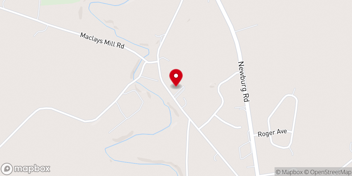 Map showing location of Middle Spring Presbyterian Church