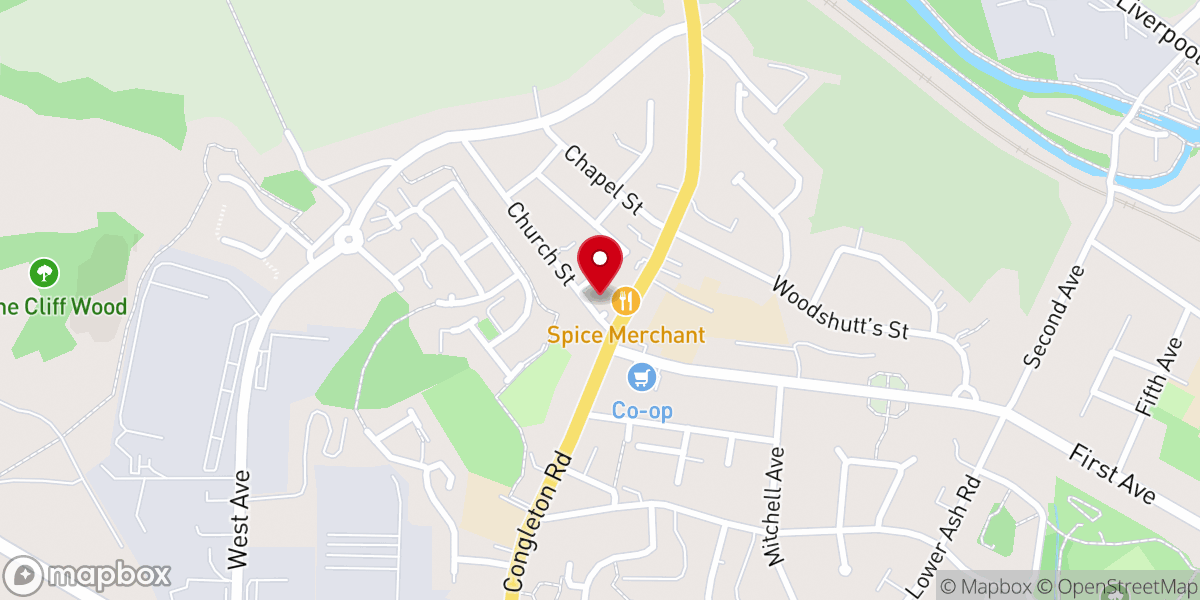 Map showing location of The Baptist Church Butt Lane