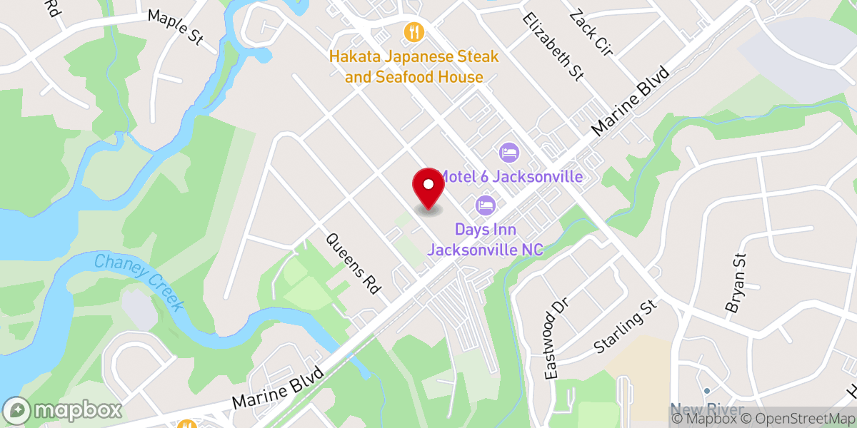 Map showing location of Grace Baptist Church & School