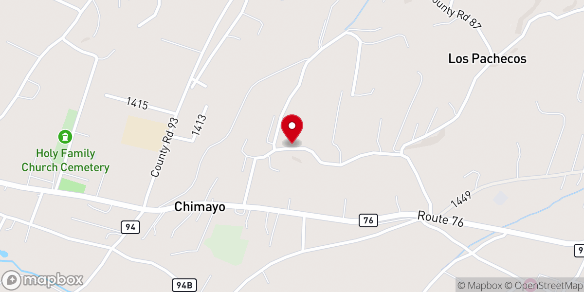 Map showing location of Our Lady of Mount Carmel Chapel