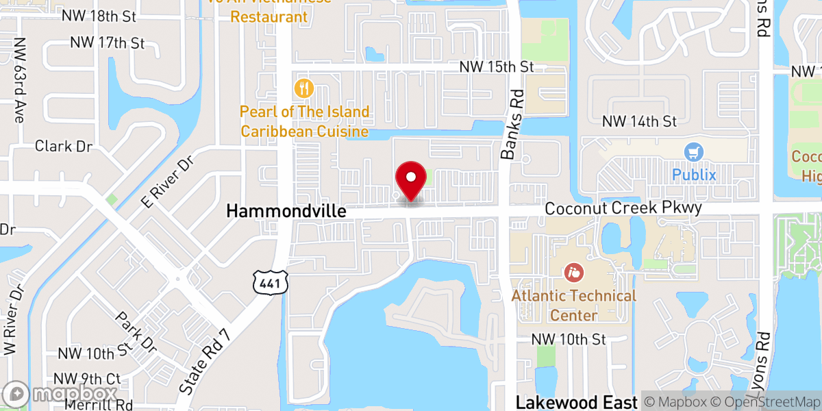 Map showing location of Shalom Adonai Assembly Of God.
