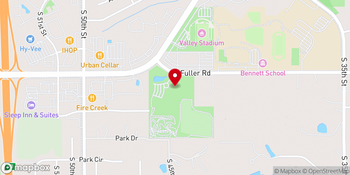 Map showing location of Valley Community Center
