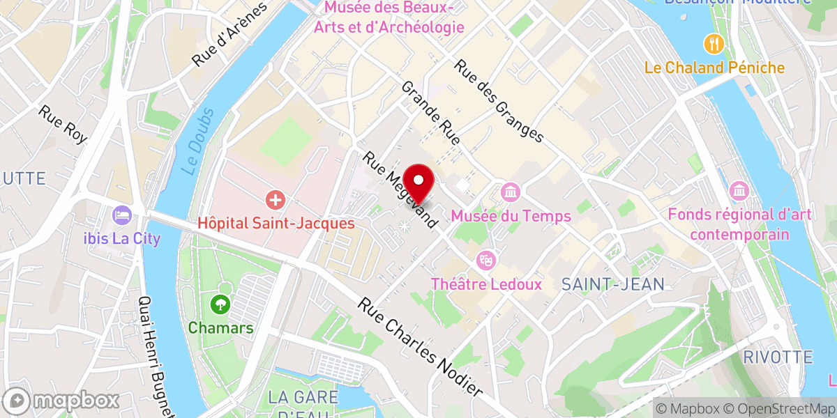 Map showing location of Grand séminaire de Besançon