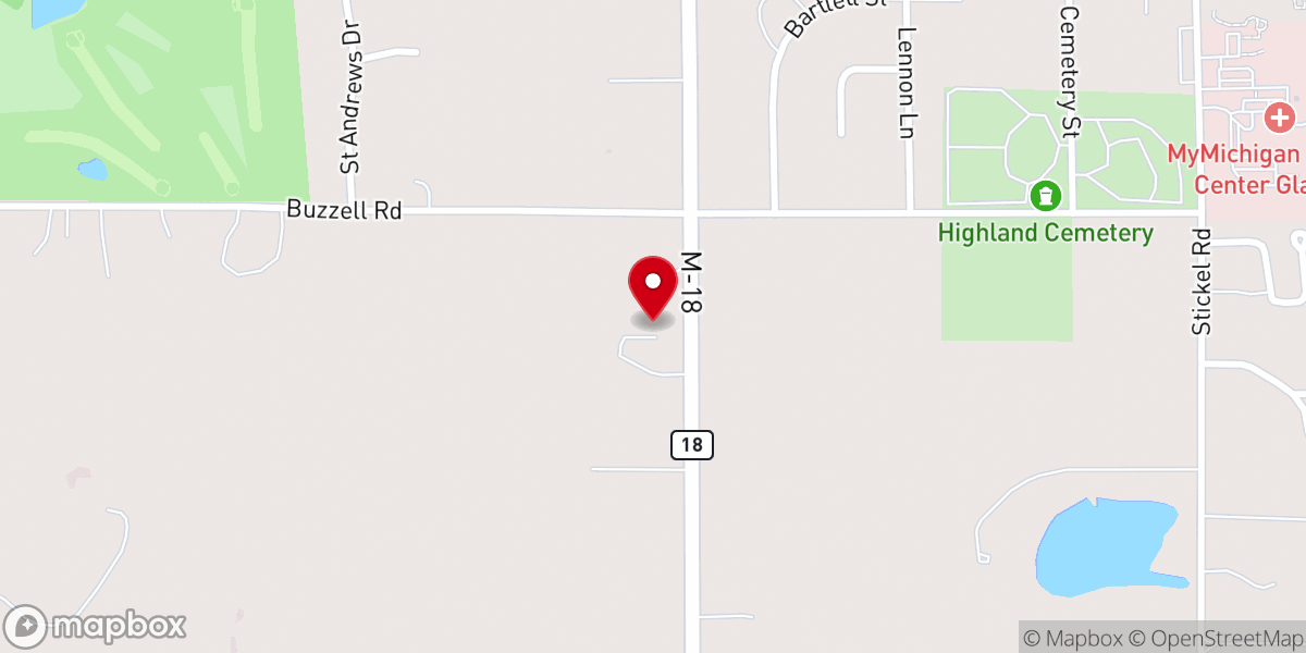 Map showing location of Christ the King Lutheran Church