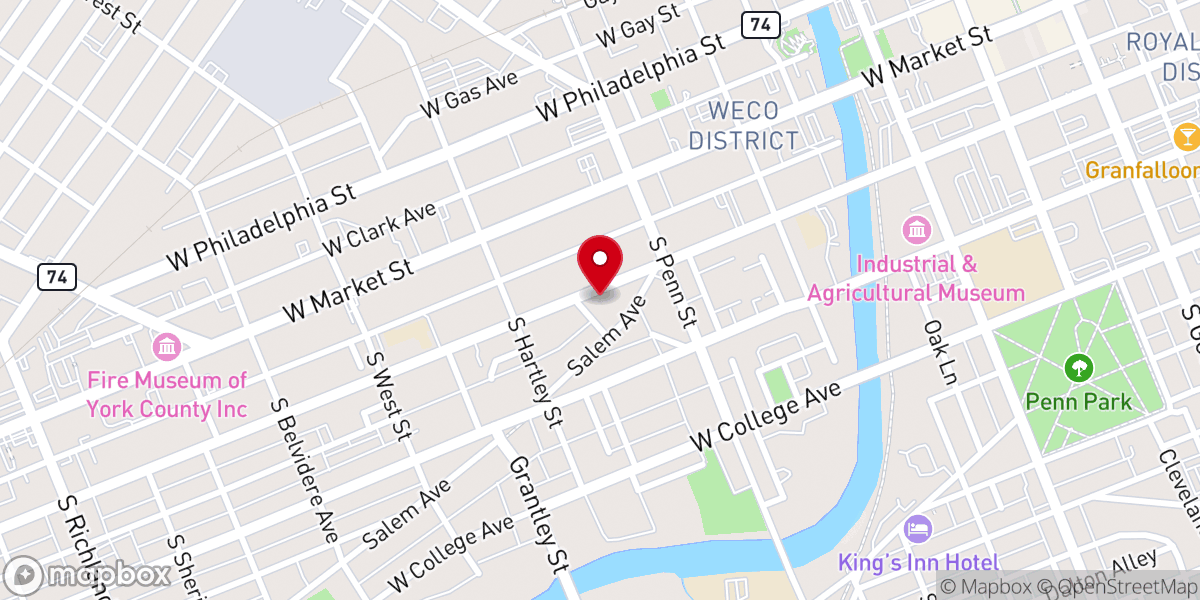 Map showing location of Noble City Church