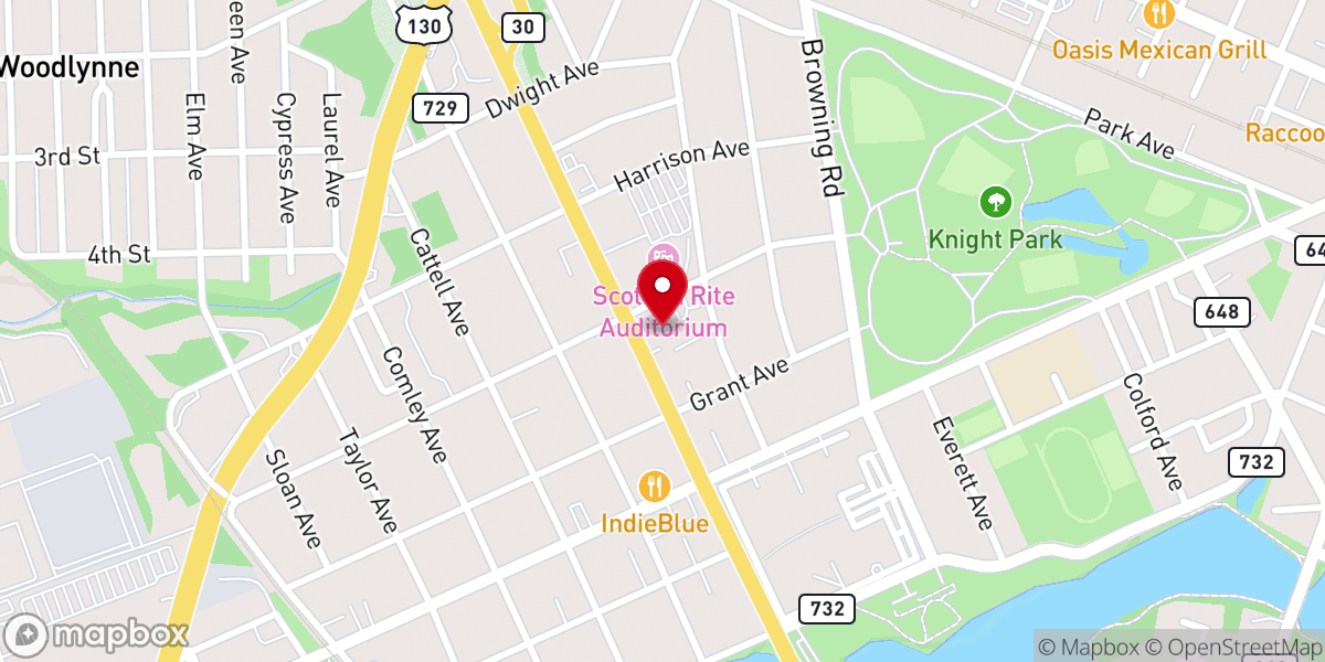 Map showing location of Transfiguration Catholic Church