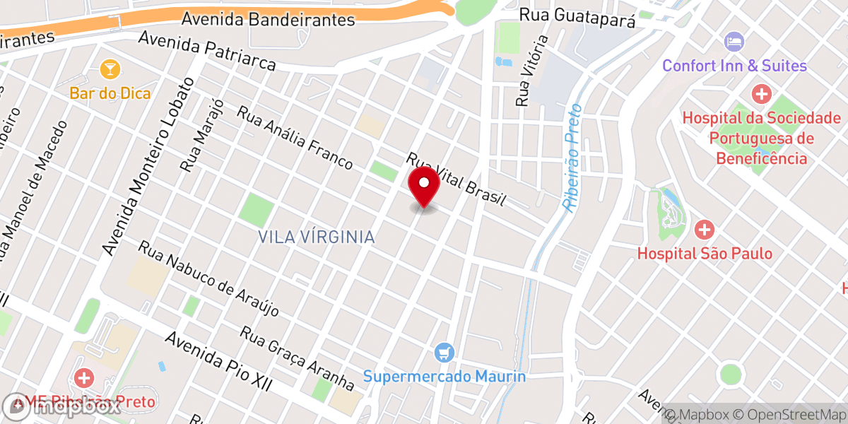 Map showing location of Atmos Church – Igreja Evangélica em Ribeirão Preto | Adoração, Palavra e Comunidade