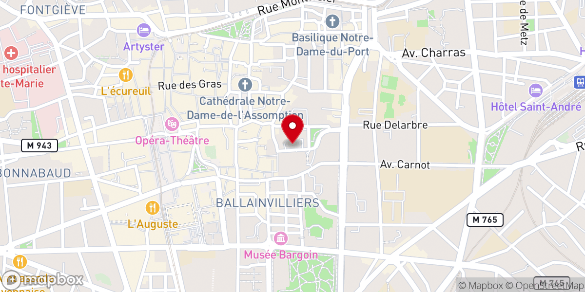 Map showing location of église Saint-Genès-les-Carmes
