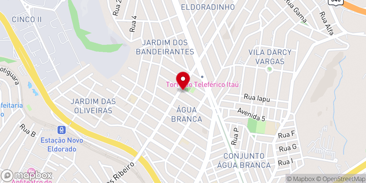 Map showing location of IGREJA BATISTA AGUA BRANCA