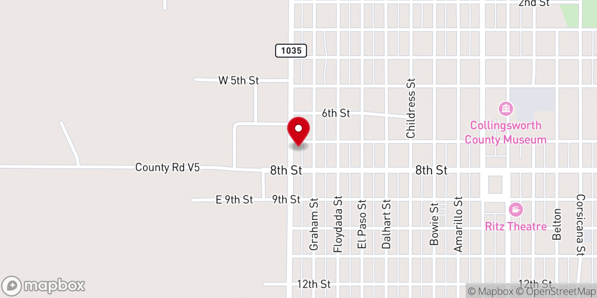 Map showing location of First Christian Church