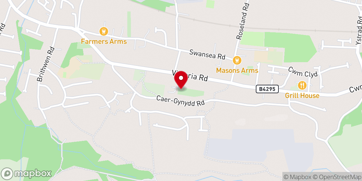 Map showing location of St Barnabas' Church