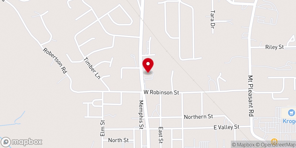 Map showing location of Hernando Church of Christ