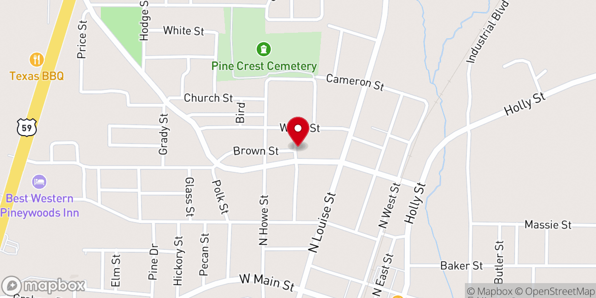 Map showing location of St Paul CME Church