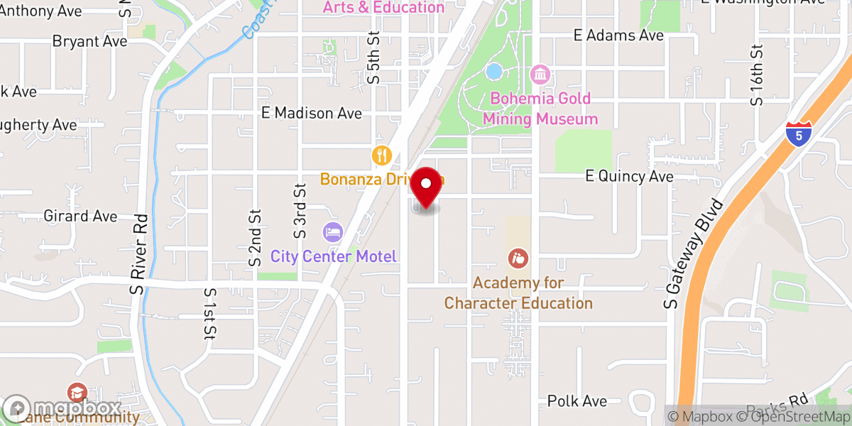 Map showing location of Trinity Lutheran Church