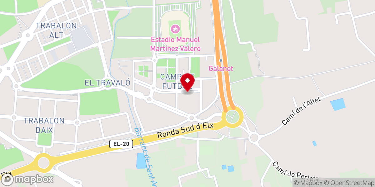 Map showing location of La Abadia