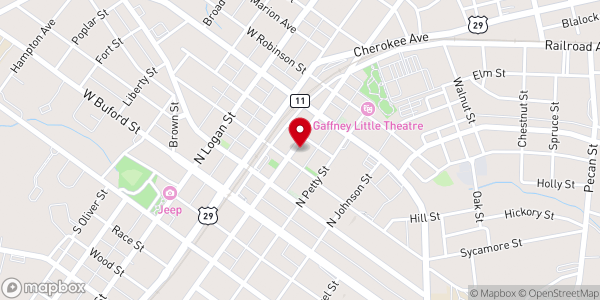 Map showing location of Mission of Grace Training Center