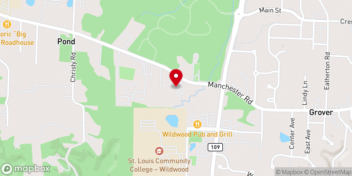 Map showing location of Quest Church of St. Louis