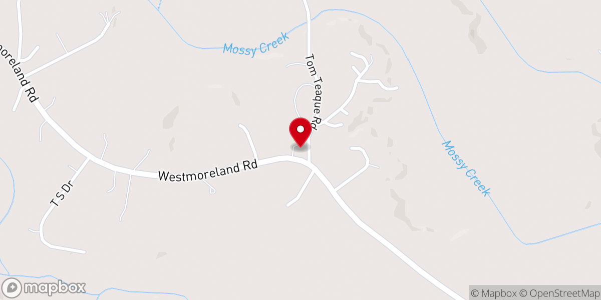 Map showing location of Center Grove Church