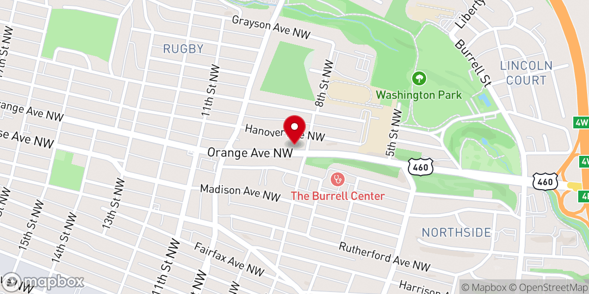 Map showing location of St. Gerard Catholic Church