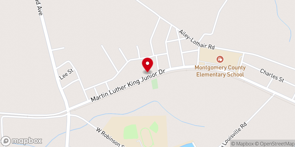 Map showing location of St Matthews Baptist Church