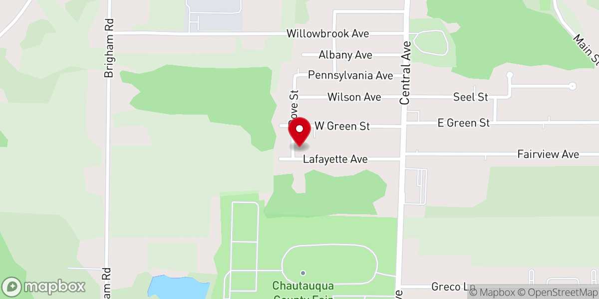 Map showing location of New Apostolic Church - Dunkirk, NY