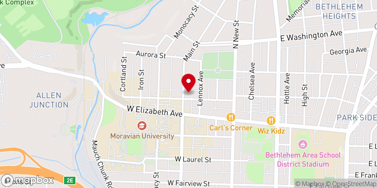 Map showing location of Bethlehem Chinese Church