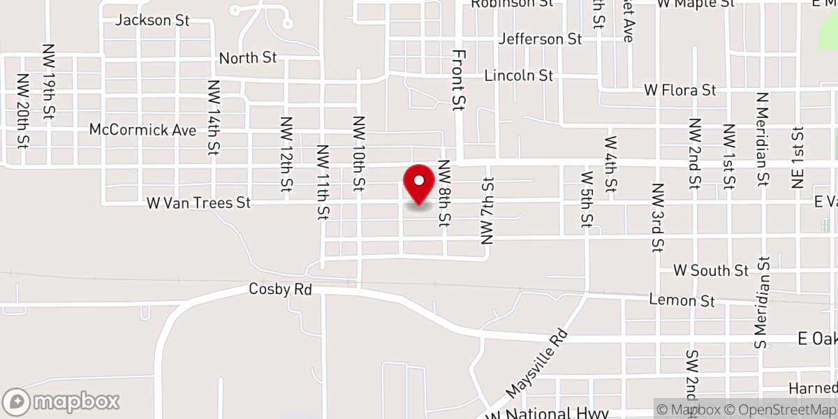 Map showing location of West End Chapel