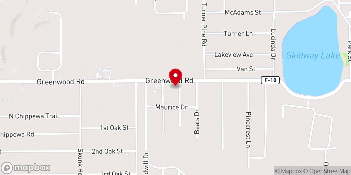 Map showing location of Mills Township Church of Christ