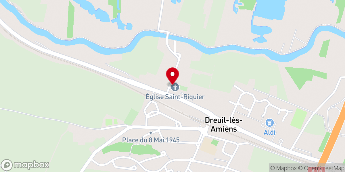 Map showing location of Eglise Saint-Riquier