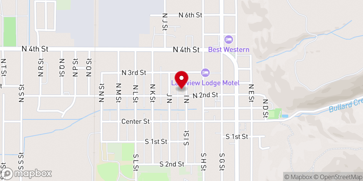 Map showing location of First Baptist Church