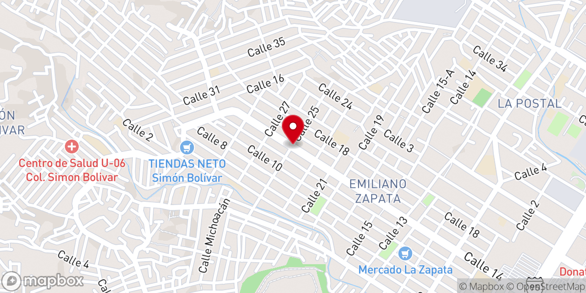 Map showing location of Iglesia Evangélica Independiente León De Judá