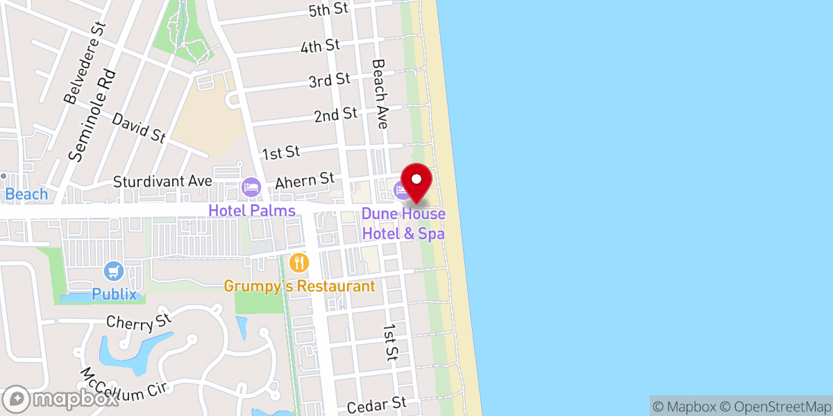Map showing location of Beaches Town Center