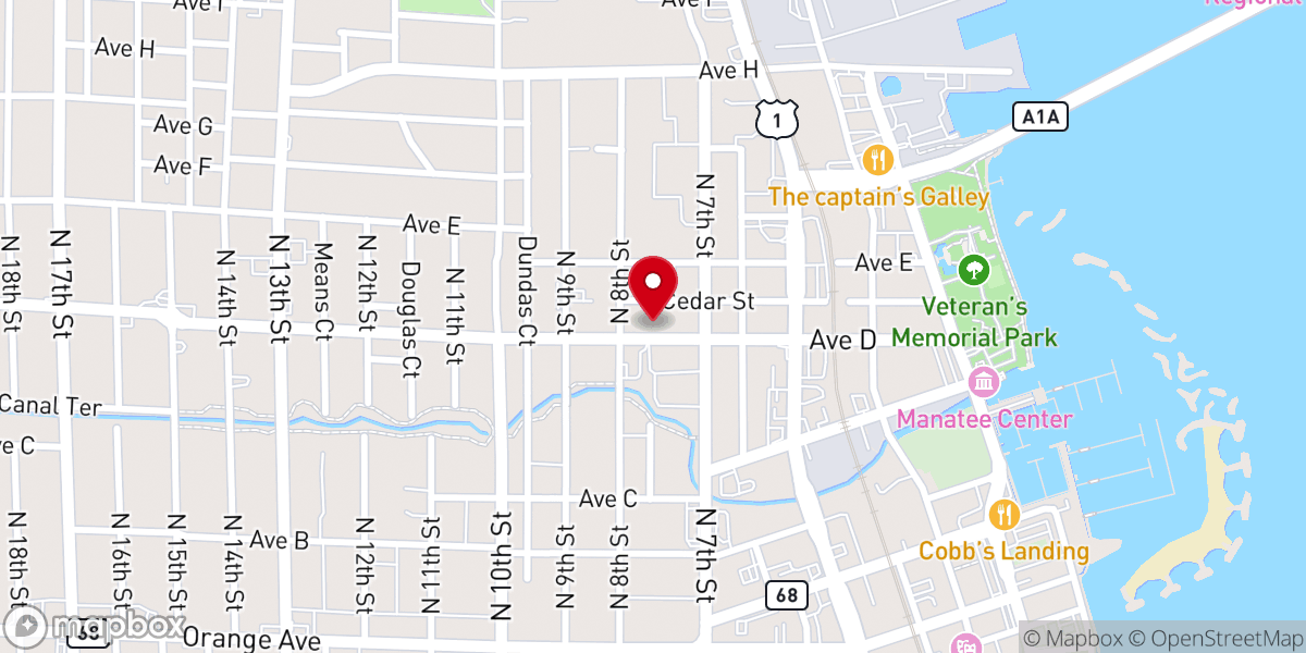 Map showing location of Sarah's Memorial Chapel
