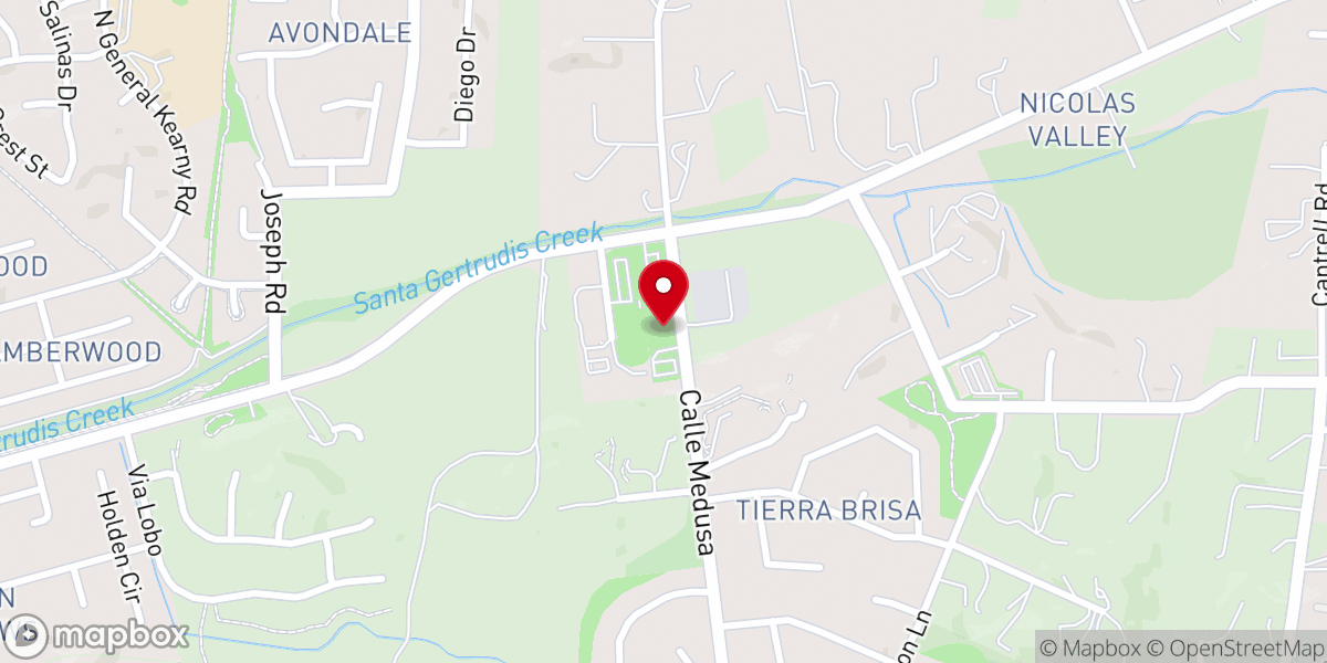 Map showing location of Grace Presbyterian Church