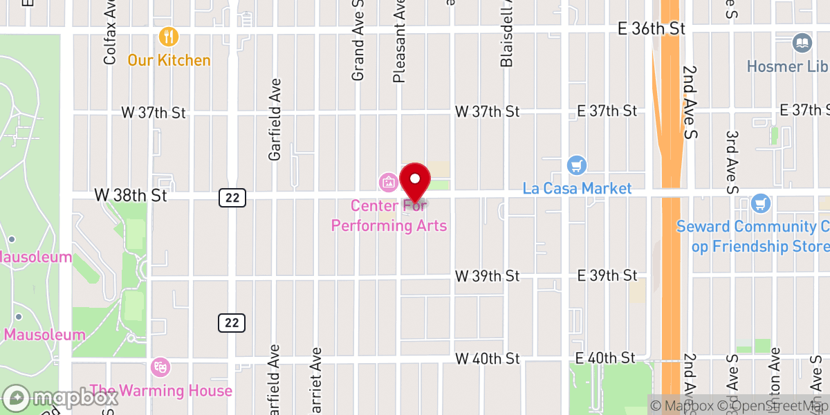 Map showing location of Church of the Incarnation