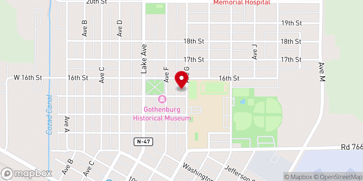 Map showing location of American Lutheran Church