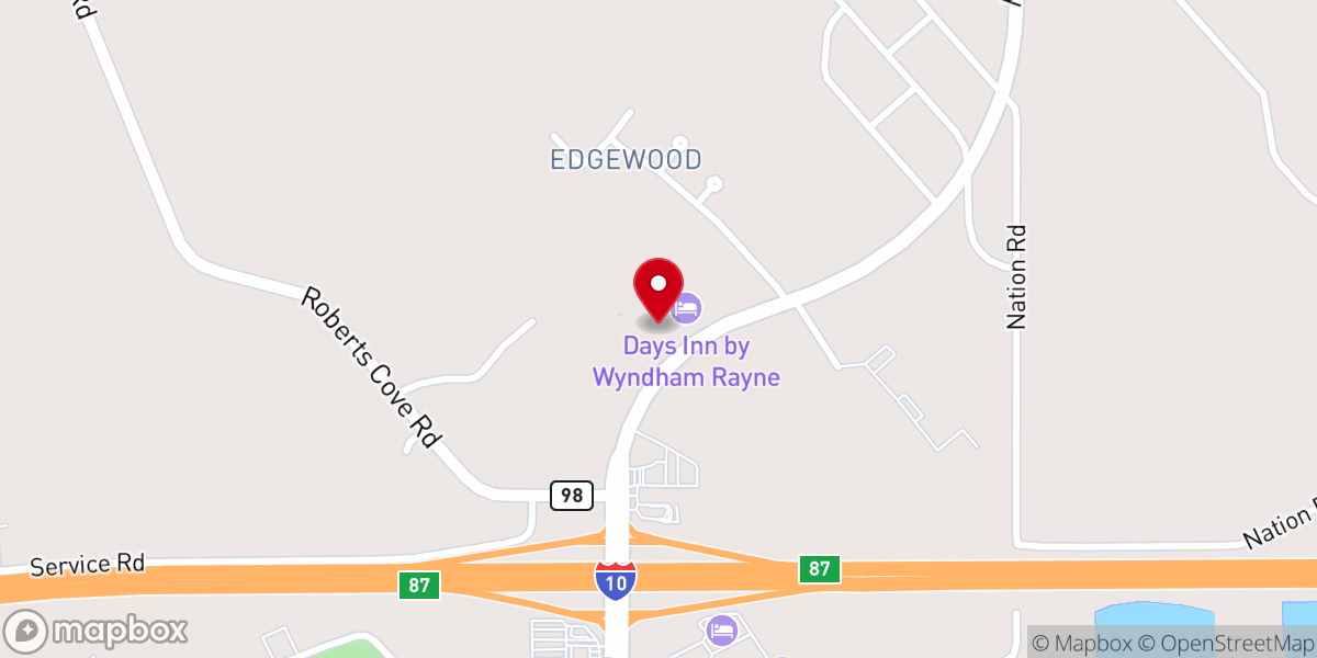 Map showing location of Chef Roy's Frog City Cafe