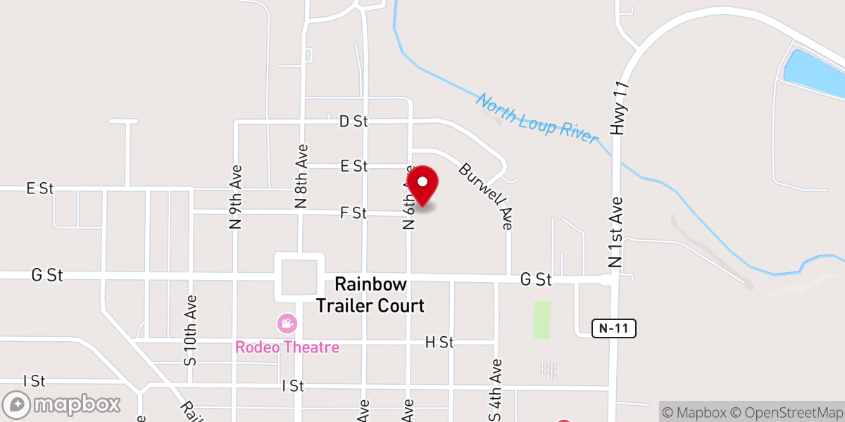 Map showing location of New Hope Assembly of God