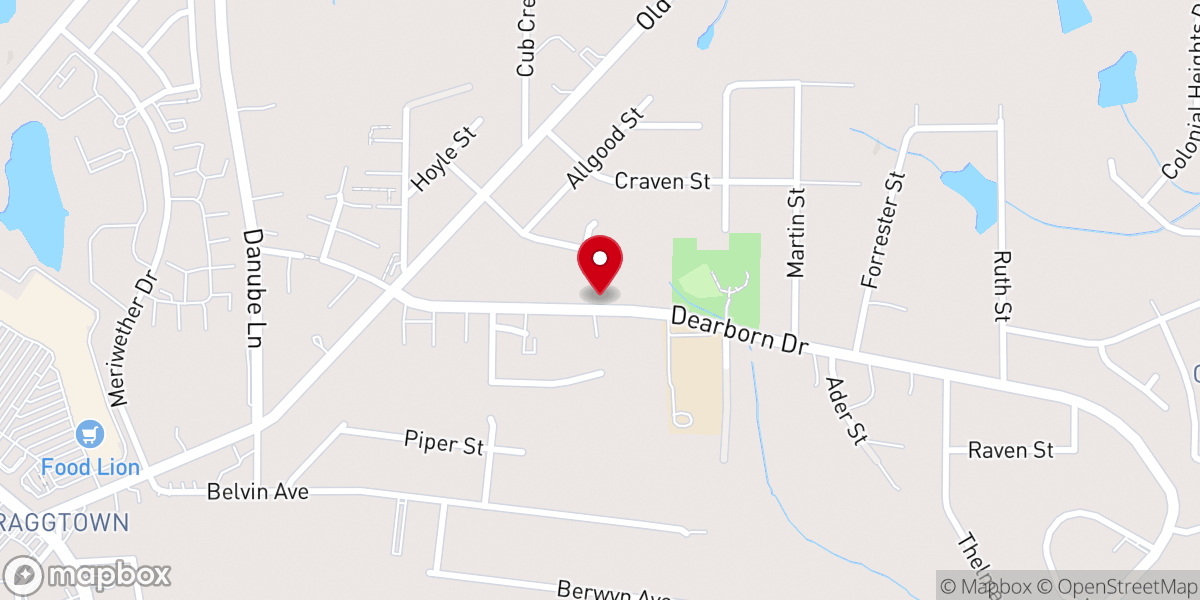Map showing location of Church of God of Prophecy