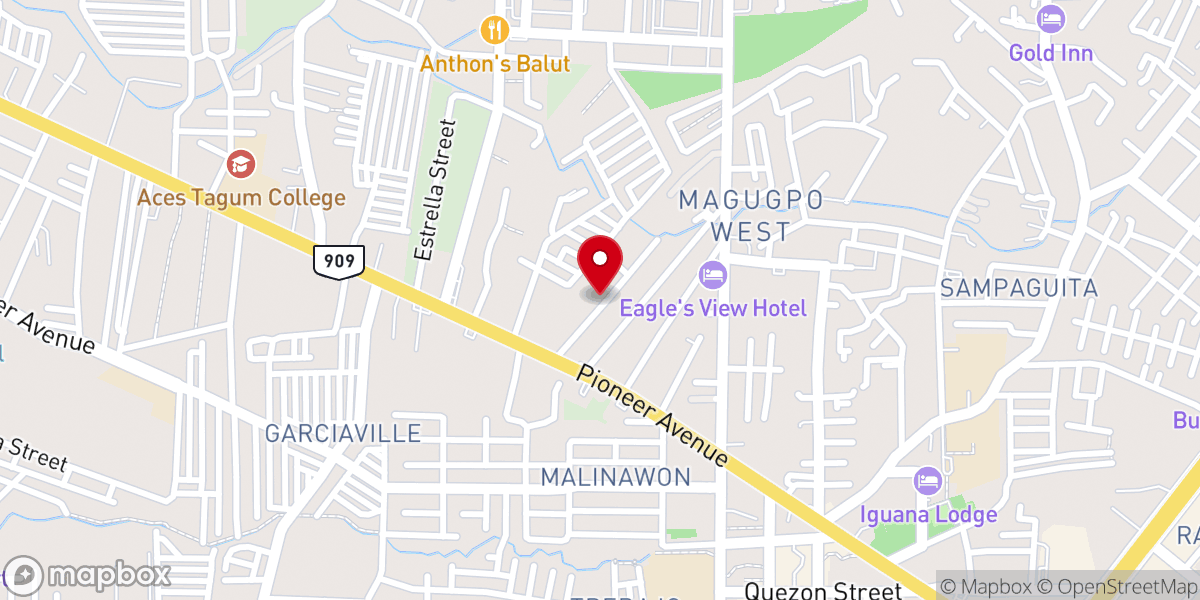 Map showing location of Bible Baptist Church