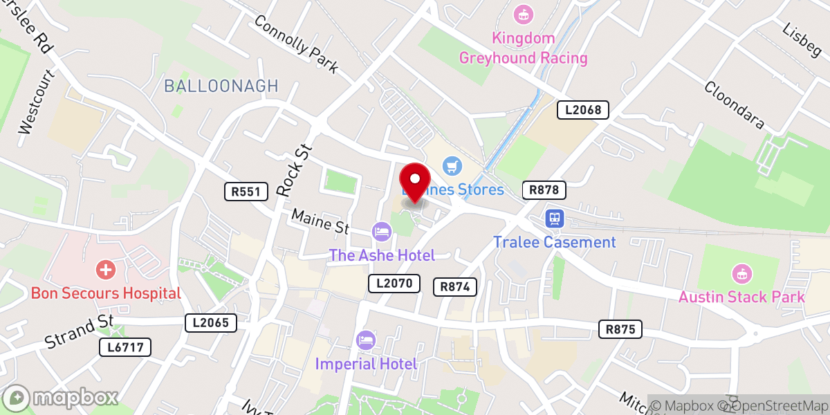 Map showing location of Biserica penticostală Peniel Tralee